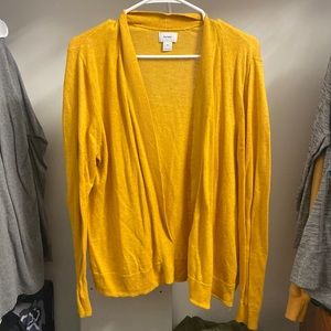 Yellow old navy cardigan